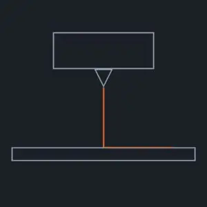 Illustration of a laser cutting head