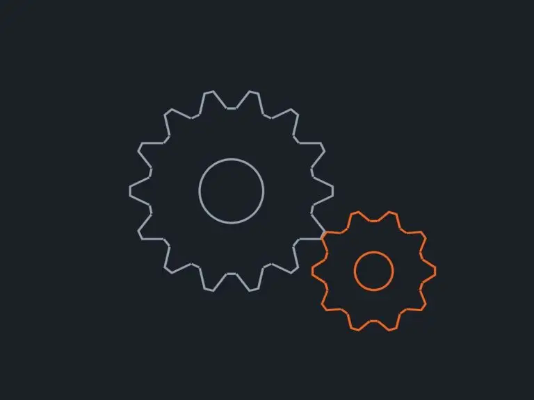 Illustration of machine gears