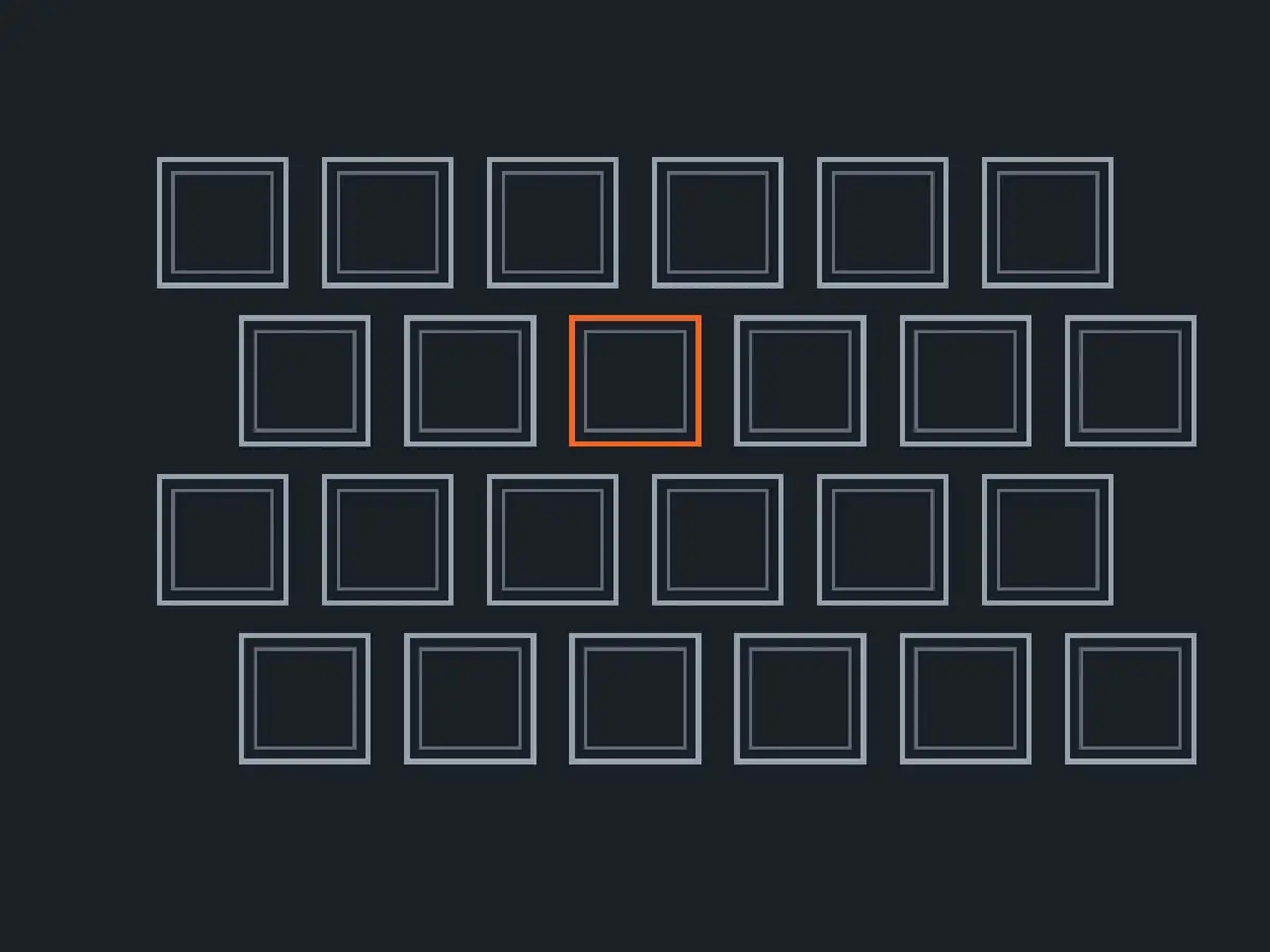 Illustration of square tube ends
