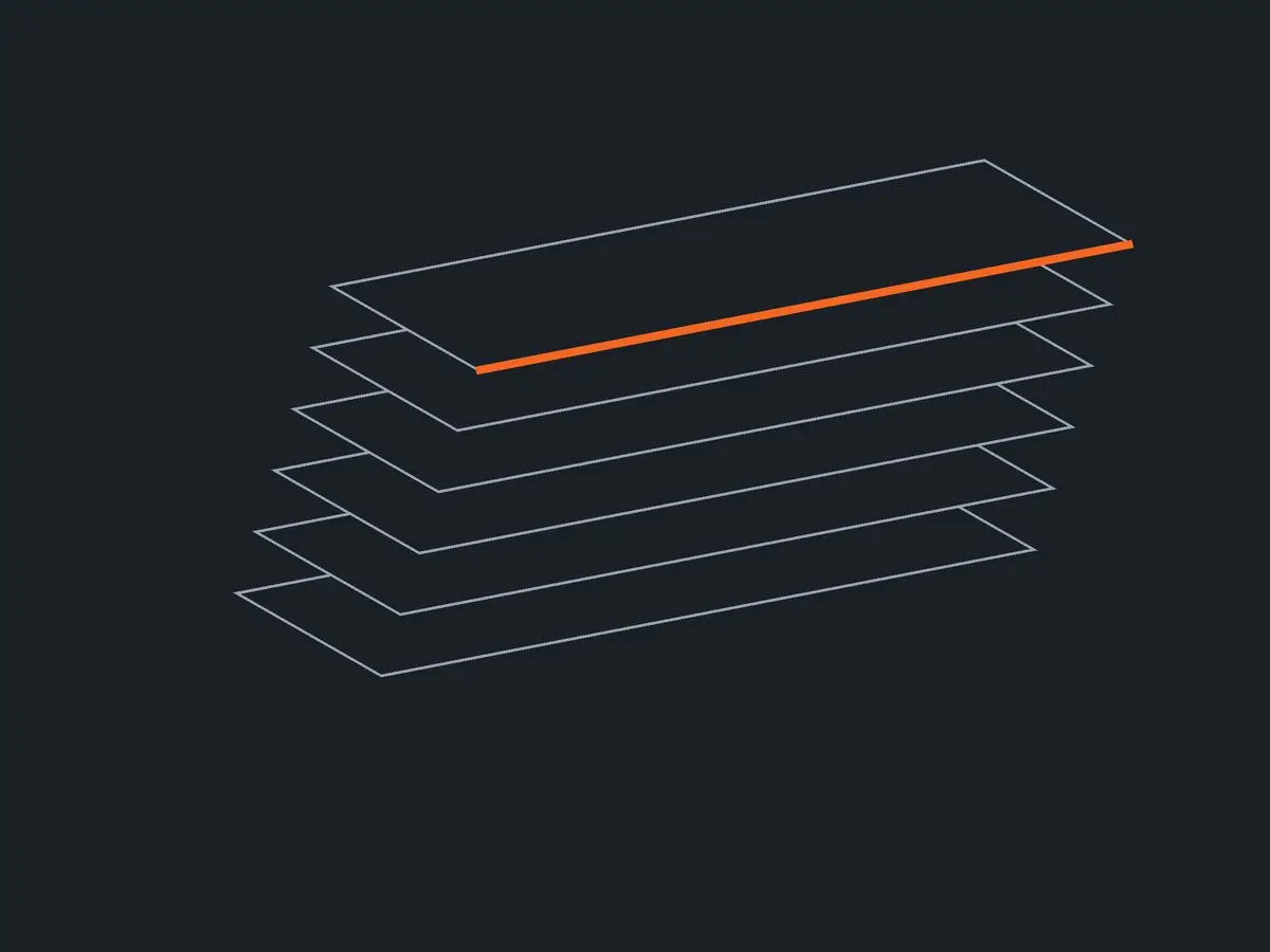 Illustration of stacked steel plate