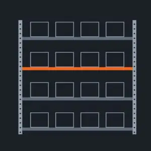 Illustration of storage shelving