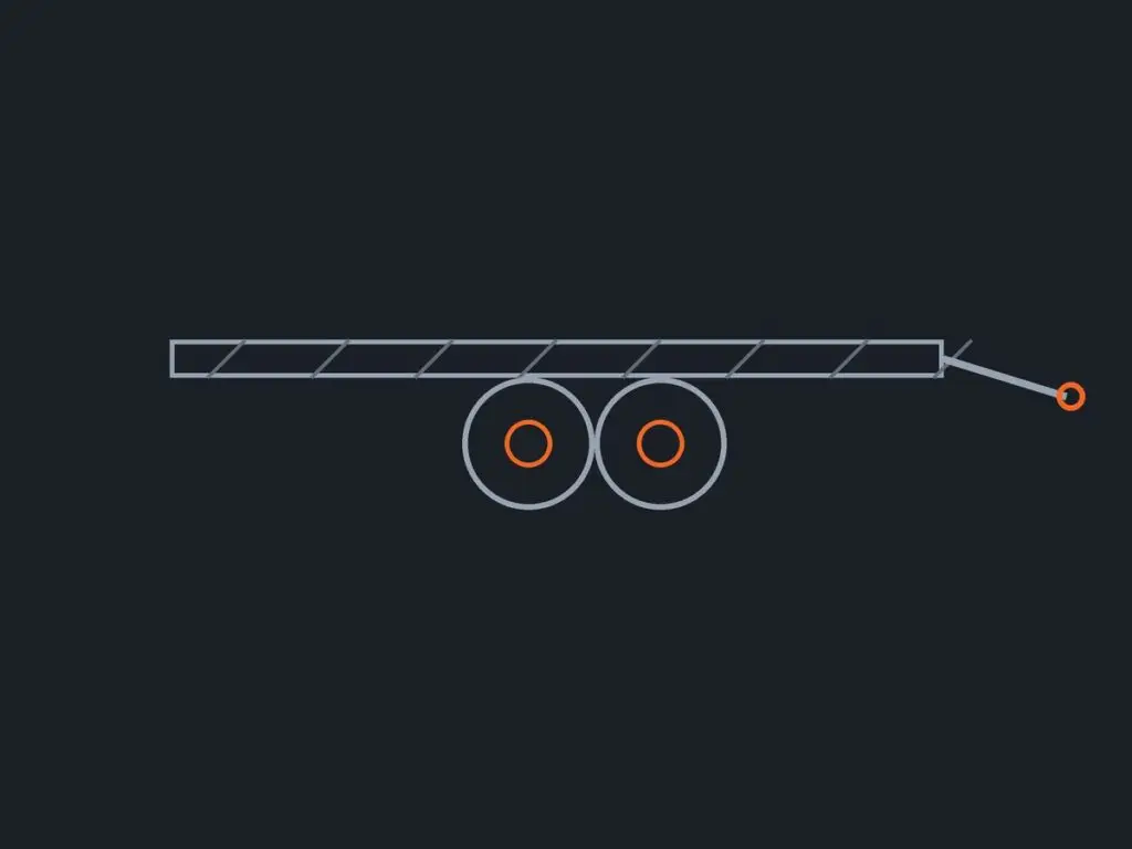 Illustration of a trailer base chassis