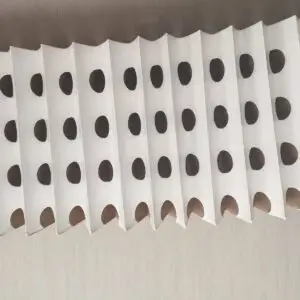 Concertina paint arrestor filter paper