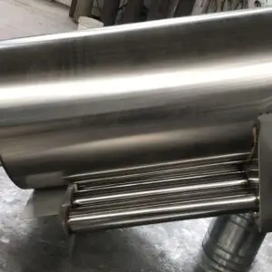 Stainless steel heat exchanger for a spray booth